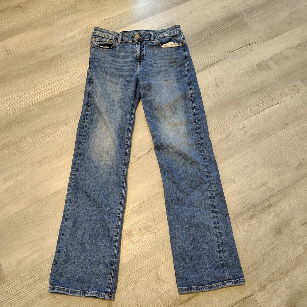 American Eagle Mens Airflex+ Original Bootcut Jeans Blue 30x32 Medium Wash